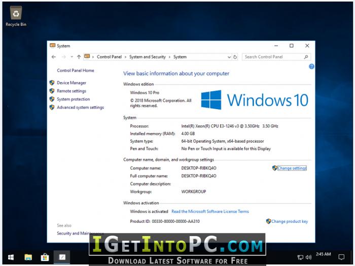 Windows 10 PRO RS4 x64 Lite Edition Free Download 1