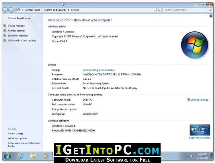 Windows 7 Ultimate SP1 June 2020 Free Download 3