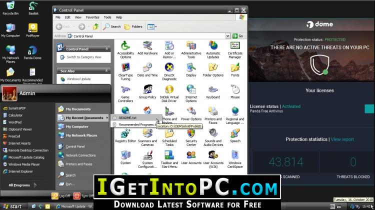 Windows XP Professional SP3 October 2018 Free Download 1